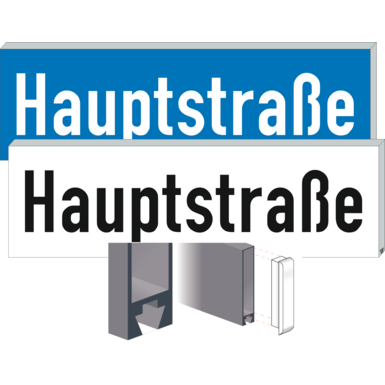 Straßennamenschilder | Schwalbenschwanz-Profil