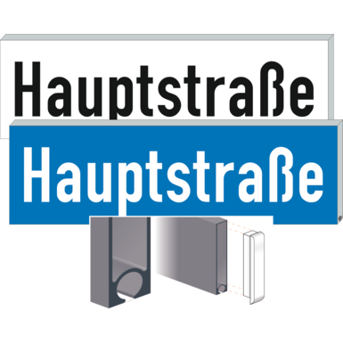 Straßennamenschilder | Omega-Profil