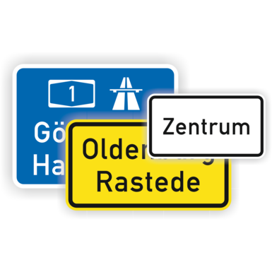 Zusatzzeichen individueller Beschriftung