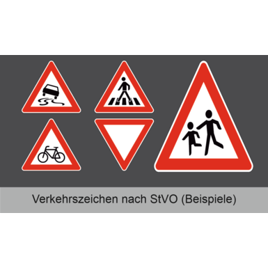 Thermoplastische Dauermarkierung | Verkehrszeichen nach StVO | Dreiecke | 3600 x 1500 mm