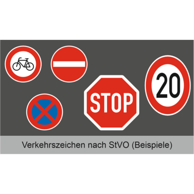 Thermoplastische Dauermarkierung | Verkehrszeichen nach StVO | Runde | farbig