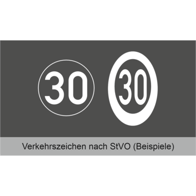 Thermoplastische Dauermarkierung | Verkehrszeichen nach StVO | Runde | weiß