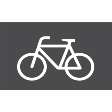 Thermoplastische Dauermarkierung | Fahrrad | weiß | 1300 x 1000 mm