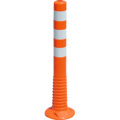 Flexi-Poller | orange mit weißen Streifen | Höhe 750 mm