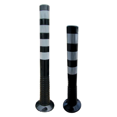 Flexi-Poller | schwarz mit weißen Streifen