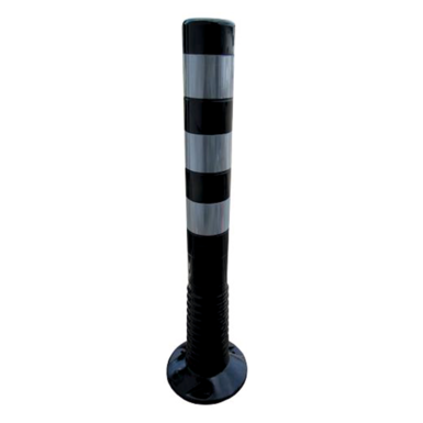 Flexi-Poller | schwarz mit weißen Streifen | Höhe 750 mm