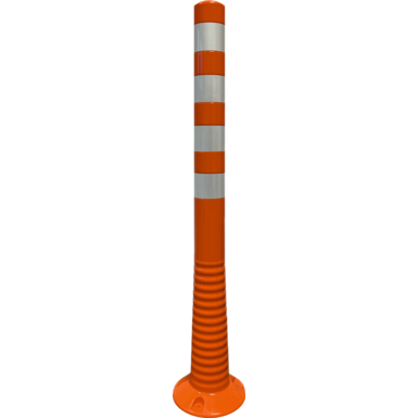 Flexi-Poller | orange mit weißen Streifen | Höhe 1000 mm