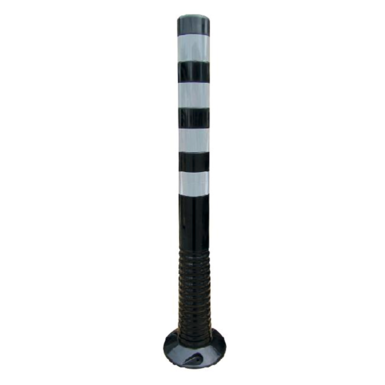 Flexi-Poller | schwarz mit weißen Streifen | Höhe 1000 mm
