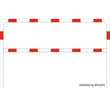 Absperrbügel | Ø 48 mm | weiß/rot | mit Knieleiste
