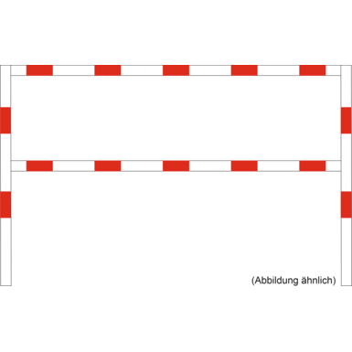 Wegesperre | 70x70 mm | weiß/rot | mit Knieleiste 
