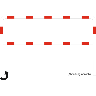 Wegesperre | Ø 60 mm | weiß/rot | drehbar | mit Knieleiste