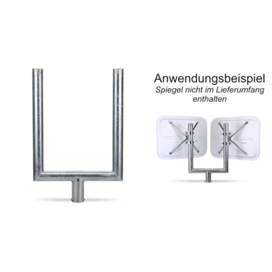 Gabelaufsatz | für zwei Verkehrsspiegel | Stahl, feuerverzinkt