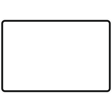 Schildrohling | Grund weiß mit schwarzem Rand | 420x630x2 mm | flach | einseitig | RA2/C