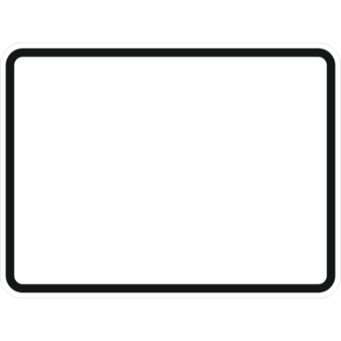 Schildrohling | Grund weiß mit schwarzem Rand | 315x420x2 mm | flach | einseitig | RA2/C
