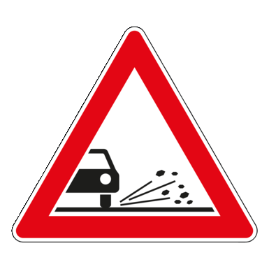 Verkehrszeichen VZ 101-52 | Splitt, Schotter