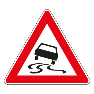 Verkehrszeichen VZ 114 | Schleuder- oder  Rutschgefahr