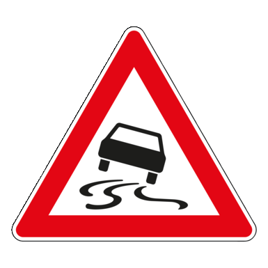 Verkehrszeichen VZ 114 | Schleuder- oder  Rutschgefahr