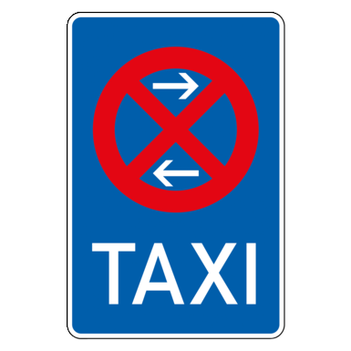 Verkehrszeichen VZ 229-31 | Taxenstand Mitte, Aufstellung links
