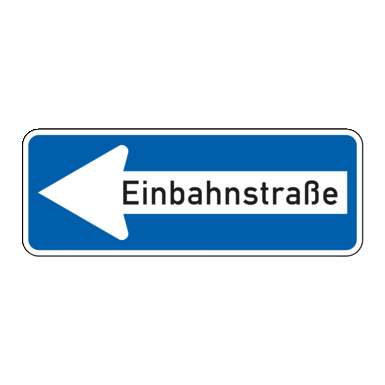 Verkehrszeichen VZ 220-10 | Einbahnstraße linksweisend