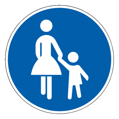 Verkehrszeichen VZ 239 | Gehweg