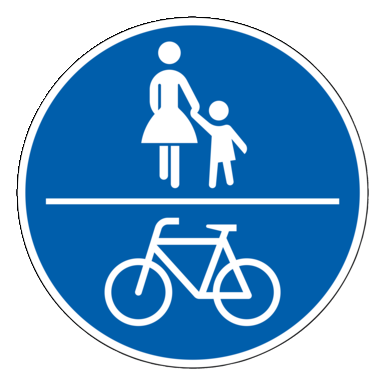 Verkehrszeichen VZ 240 | Gemeinsamer Geh- und Radweg