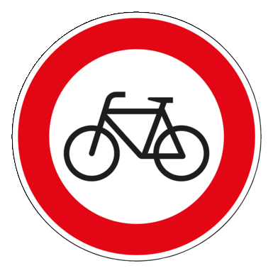 Verkehrszeichen VZ 254 | Verbot für Radverkehr