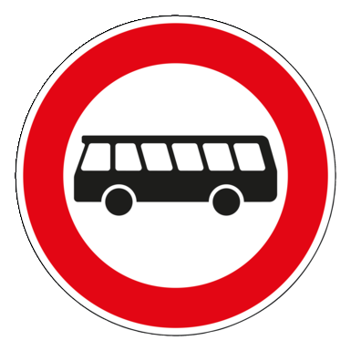 Verkehrszeichen  VZ 257-54 | Verbot für Kraftomnibusse