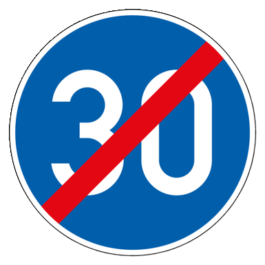 Verkehrszeichen VZ 279 | Ende der vorgeschriebenen Mindestgeschwindigkeit