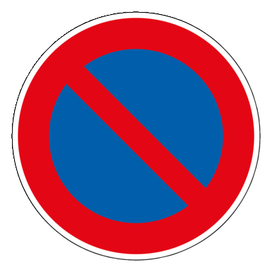 Verkehrszeichen  VZ 286 | Eingeschränktes Haltverbot