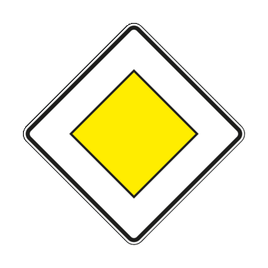 Verkehrszeichen VZ 306 | Vorfahrtstraße