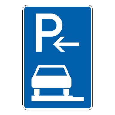 Verkehrszeichen VZ 315-62 | Parken auf Gehwegen ganz in Fahrtrichtung links, Ende
