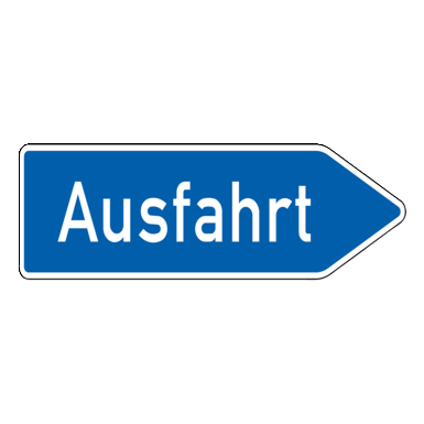 Verkehrszeichen VZ 333 | Ausfahrt von der Autobahn