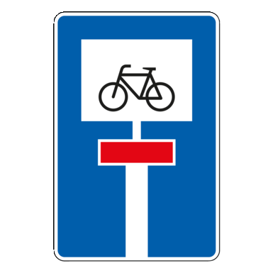 Verkehrszeichen VZ 357-52 | Für Radverkehr durchlässige Sackgasse