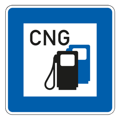 Verkehrszeichen VZ 365-54 | Tankstelle mit Erdgas