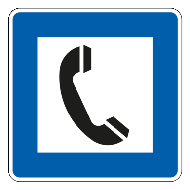 Verkehrszeichen VZ 365-50 | Fernsprecher