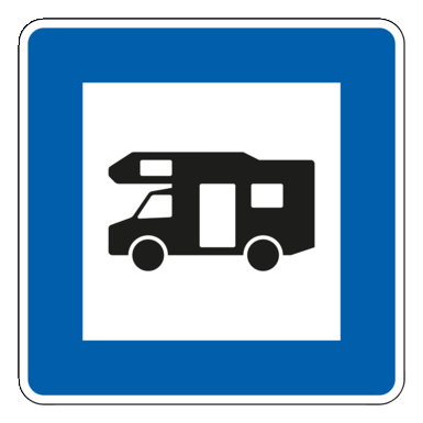 Verkehrszeichen VZ 365-67 | Wohnmobilplatz