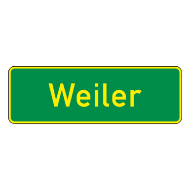 Verkehrszeichen VZ 385 | Ortshinweistafel