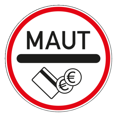 Verkehrszeichen VZ 391 | Mautpflichtige Strecke