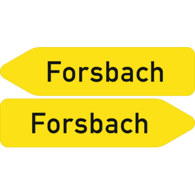 Verkehrszeichen VZ 419-40 | Pfeilwegweiser auf sonstigen Straßen mit geringer Verkehrsbedeutung doppelseitig