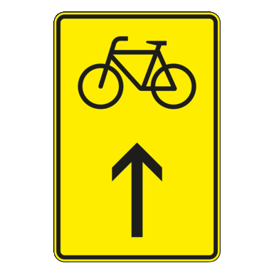 Verkehrszeichen VZ 422-36 | Wegweiser für Radverkehr, geradeaus
