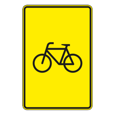 Verkehrszeichen VZ 442-53 | Vorwegweiser für Radverkehr, ohne Pfeilsymbol