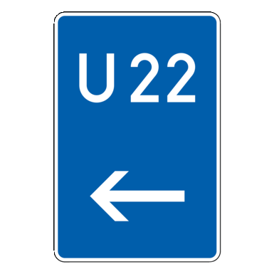 Verkehrszeichen VZ 460-11 | Bedarfsumleitung, hier links