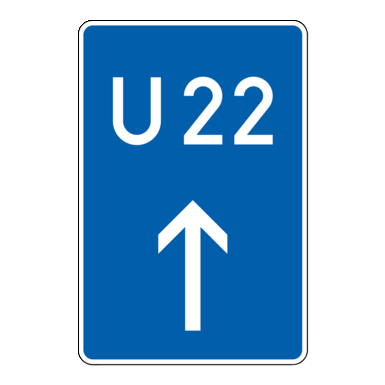 Verkehrszeichen VZ 460-30 | Bedarfsumleitung, geradeaus