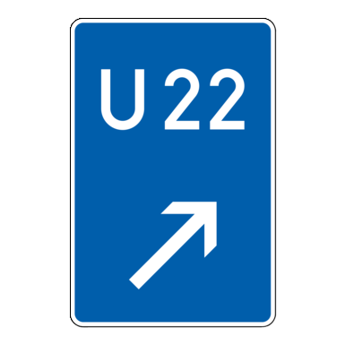 Verkehrszeichen VZ 460-22 | Bedarfsumleitung, rechts einordnen