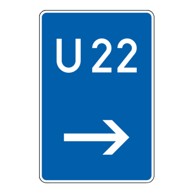 Verkehrszeichen VZ 460-21 | Bedarfsumleitung, hier rechts