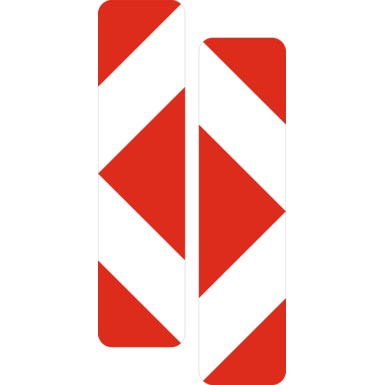 Verkehrszeichen VZ 605-42 | Pfeilbake, Aufstellung rechts doppelseitig (-11/-21)