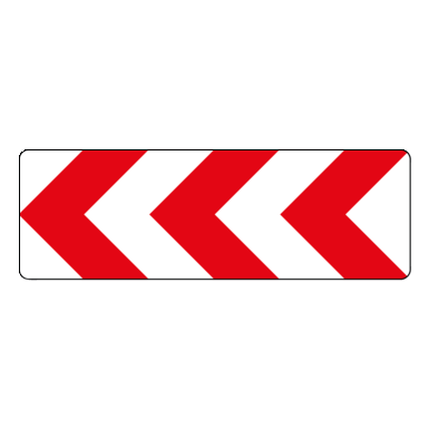 Verkehrszeichen VZ 625-11 | Richtungstafel in Kurven, linksweisend