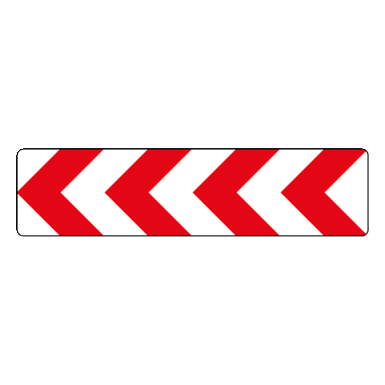 Verkehrszeichen VZ 625-12 | Richtungstafel in Kurven, linksweisend
