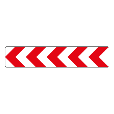 Verkehrszeichen VZ 625-13 | Richtungstafel in Kurven, linksweisend