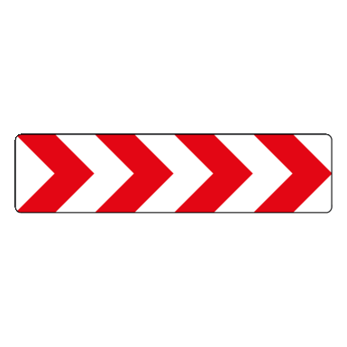 Verkehrszeichen VZ 625-22 | Richtungstafel in Kurven, rechtsweisend